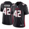 Falcons #42 Mack Herron Football Jersey -Black