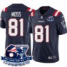 Patriots #81 Randy Moss 6X Super Bowl Champions Jersey -Navy