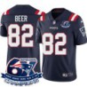 Patriots #82 Tom Beer 6X Super Bowl Champions Jersey -Navy