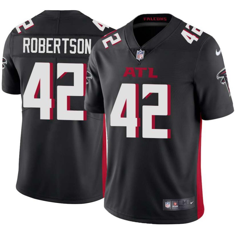 Falcons #42 Jamal Robertson Football Jersey -Black