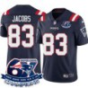 Patriots #83 Harry Jacobs 6X Super Bowl Champions Jersey -Navy