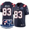 Patriots #83 Dietrich Jells 6X Super Bowl Champions Jersey -Navy