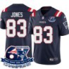 Patriots #83 Cedric Jones 6X Super Bowl Champions Jersey -Navy