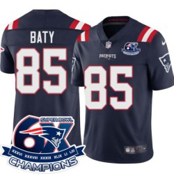 Patriots #85 Greg Baty 6X Super Bowl Champions Jersey -Navy