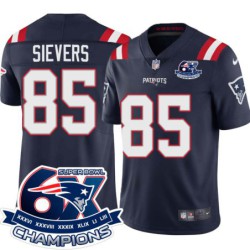 Patriots #85 Eric Sievers 6X Super Bowl Champions Jersey -Navy