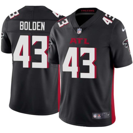 Falcons #43 Juran Bolden Football Jersey -Black