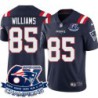 Patriots #85 Michael Williams 6X Super Bowl Champions Jersey -Navy