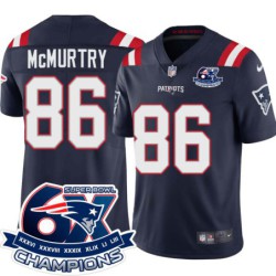 Patriots #86 Greg McMurtry 6X Super Bowl Champions Jersey -Navy