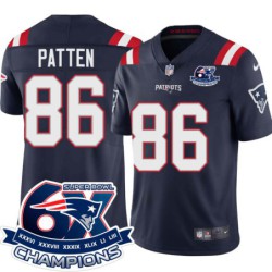 Patriots #86 David Patten 6X Super Bowl Champions Jersey -Navy