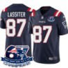 Patriots #87 Ike Lassiter 6X Super Bowl Champions Jersey -Navy