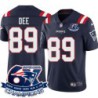 Patriots #89 Bob Dee 6X Super Bowl Champions Jersey -Navy