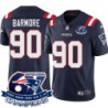 Patriots #90 Christian Barmore 6X Super Bowl Champions Jersey -Navy