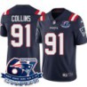 Patriots #91 Jamie Collins 6X Super Bowl Champions Jersey -Navy