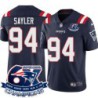 Patriots #94 Jace Sayler 6X Super Bowl Champions Jersey -Navy