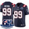 Patriots #99 Marc Megna 6X Super Bowl Champions Jersey -Navy