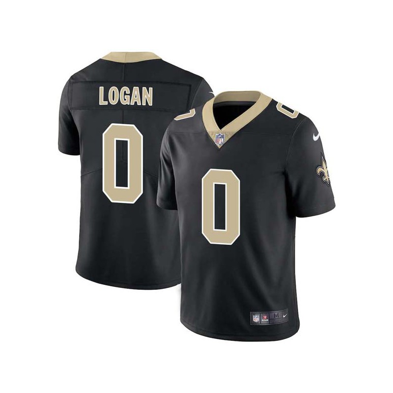 Obert Logan #0 Saints Authentic Black Jersey