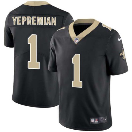 Garo Yepremian #1 Saints Authentic Black Jersey