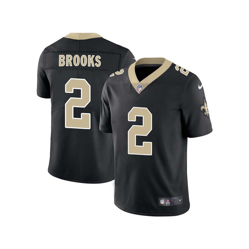 Aaron Brooks #2 Saints Authentic Black Jersey