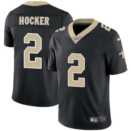 Zach Hocker #2 Saints Authentic Black Jersey