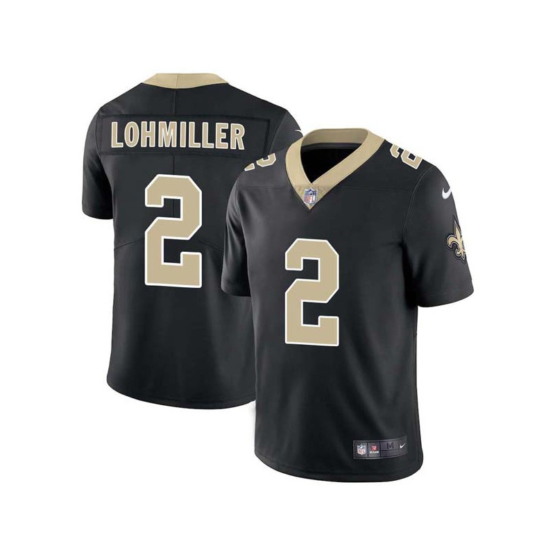 Chip Lohmiller #2 Saints Authentic Black Jersey