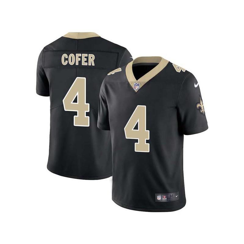 Mike Cofer #4 Saints Authentic Black Jersey