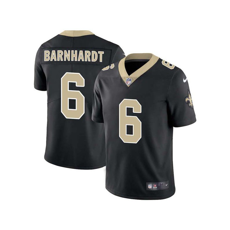 Tommy Barnhardt #6 Saints Authentic Black Jersey