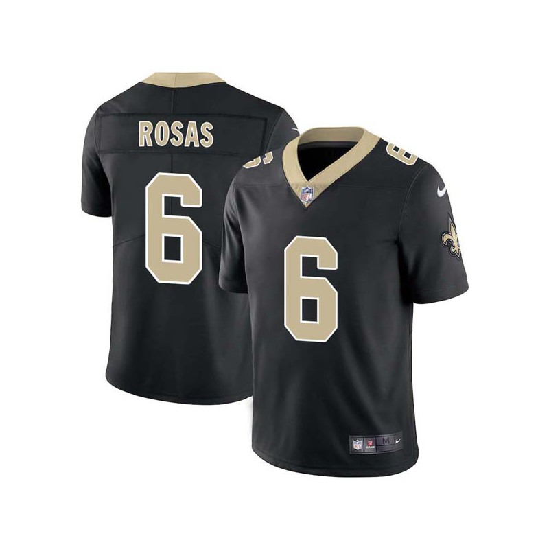 Aldrick Rosas #6 Saints Authentic Black Jersey