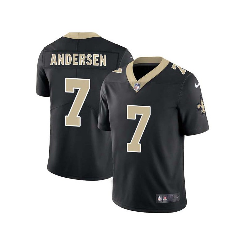 Morten Andersen #7 Saints Authentic Black Jersey