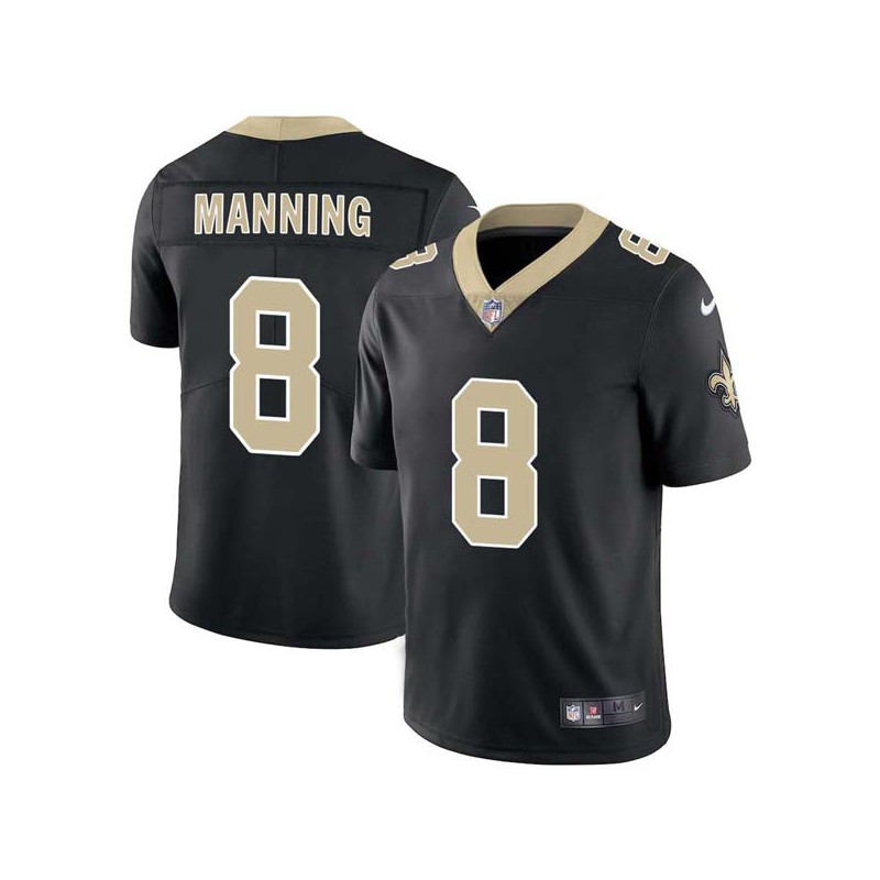 Archie Manning #8 Saints Authentic Black Jersey