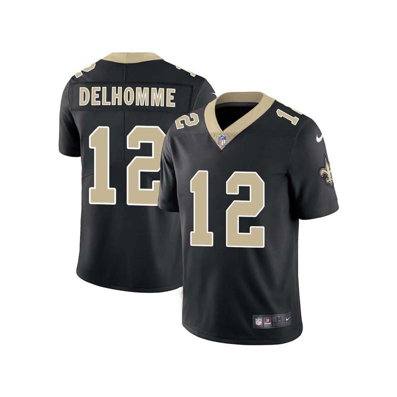 Jake Delhomme #12 Saints Authentic Black Jersey