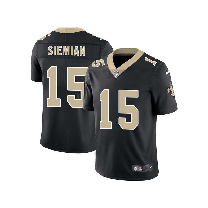 Trevor Siemian #15 Saints Authentic Black Jersey