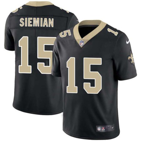 Trevor Siemian #15 Saints Authentic Black Jersey