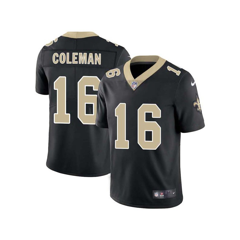 Brandon Coleman #16 Saints Authentic Black Jersey