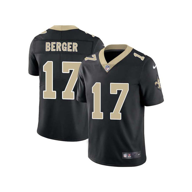 Mitch Berger #17 Saints Authentic Black Jersey