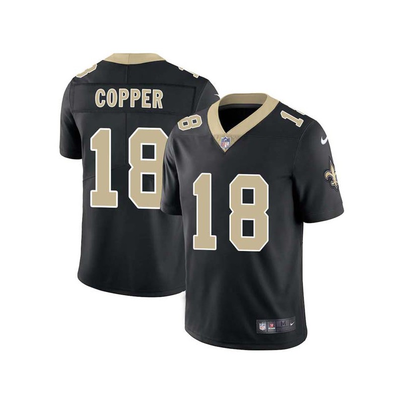 Terrance Copper #18 Saints Authentic Black Jersey