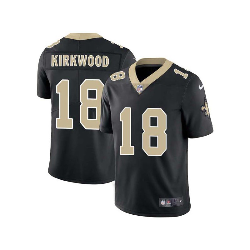 Keith Kirkwood #18 Saints Authentic Black Jersey