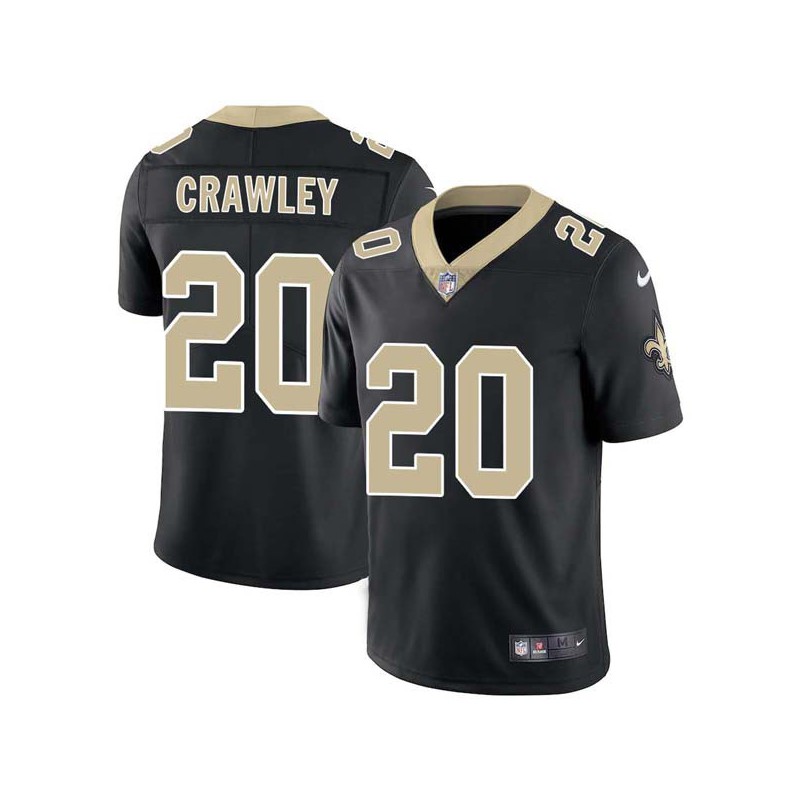 Ken Crawley #20 Saints Authentic Black Jersey