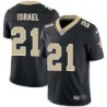 Steve Israel #21 Saints Authentic Black Jersey