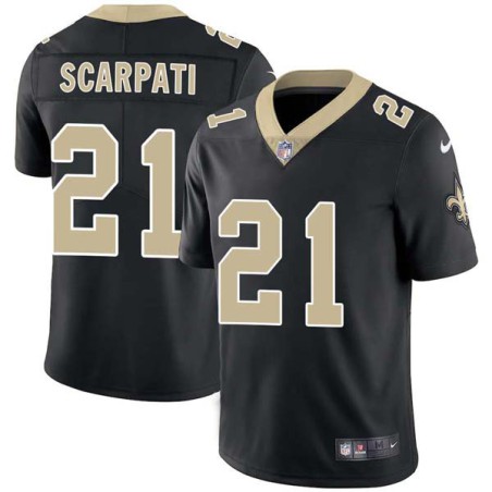 Joe Scarpati #21 Saints Authentic Black Jersey