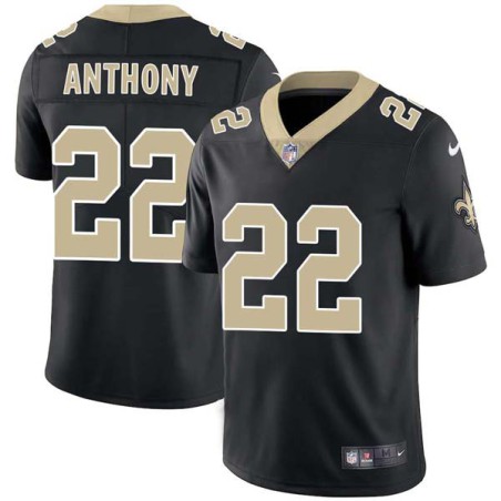 Tyrone Anthony #22 Saints Authentic Black Jersey