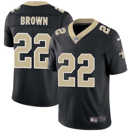 Charlie Brown #22 Saints Authentic Black Jersey