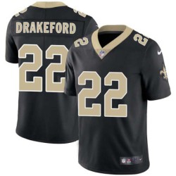 Tyronne Drakeford #22 Saints Authentic Black Jersey