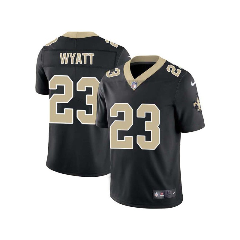 Doug Wyatt #23 Saints Authentic Black Jersey