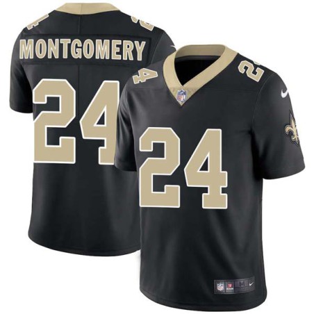 Monty Montgomery #24 Saints Authentic Black Jersey