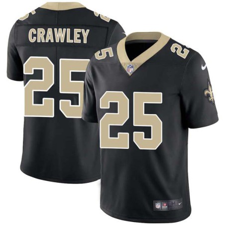 Ken Crawley #25 Saints Authentic Black Jersey