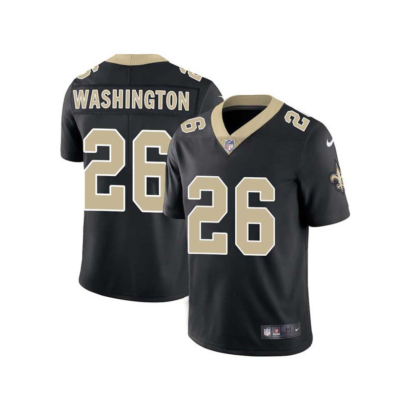 Mickey Washington #26 Saints Authentic Black Jersey