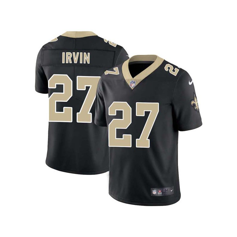 Ken Irvin #27 Saints Authentic Black Jersey