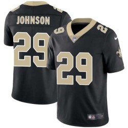 Undra Johnson #29 Saints Authentic Black Jersey