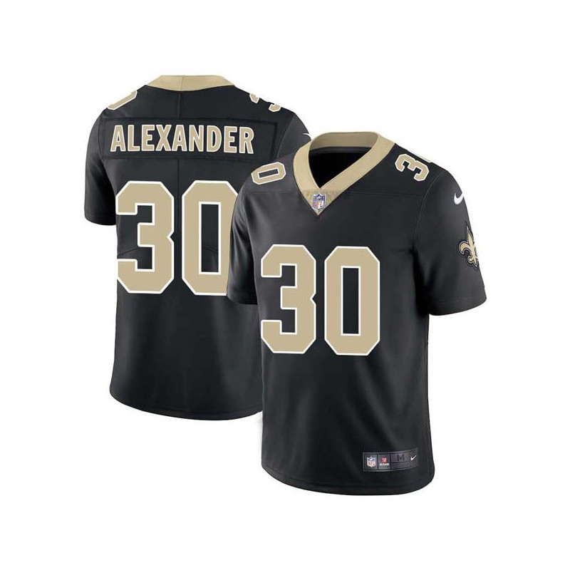 Vincent Alexander #30 Saints Authentic Black Jersey