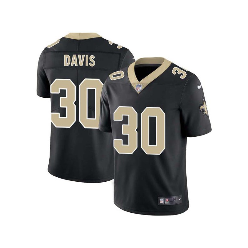 Akeem Davis #30 Saints Authentic Black Jersey